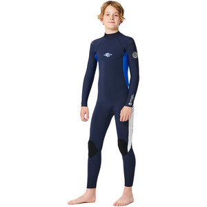 2024 Rip Curl Junior Dawn Patrol 4/3mm Back Zip Neopreno 115GFS - Navy